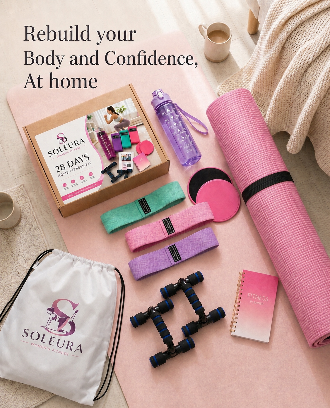 SOLEURA - 28-Day Home Fitness Kit For Women [Beginners]